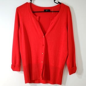 Women's Red Cardigan Sweater Medium